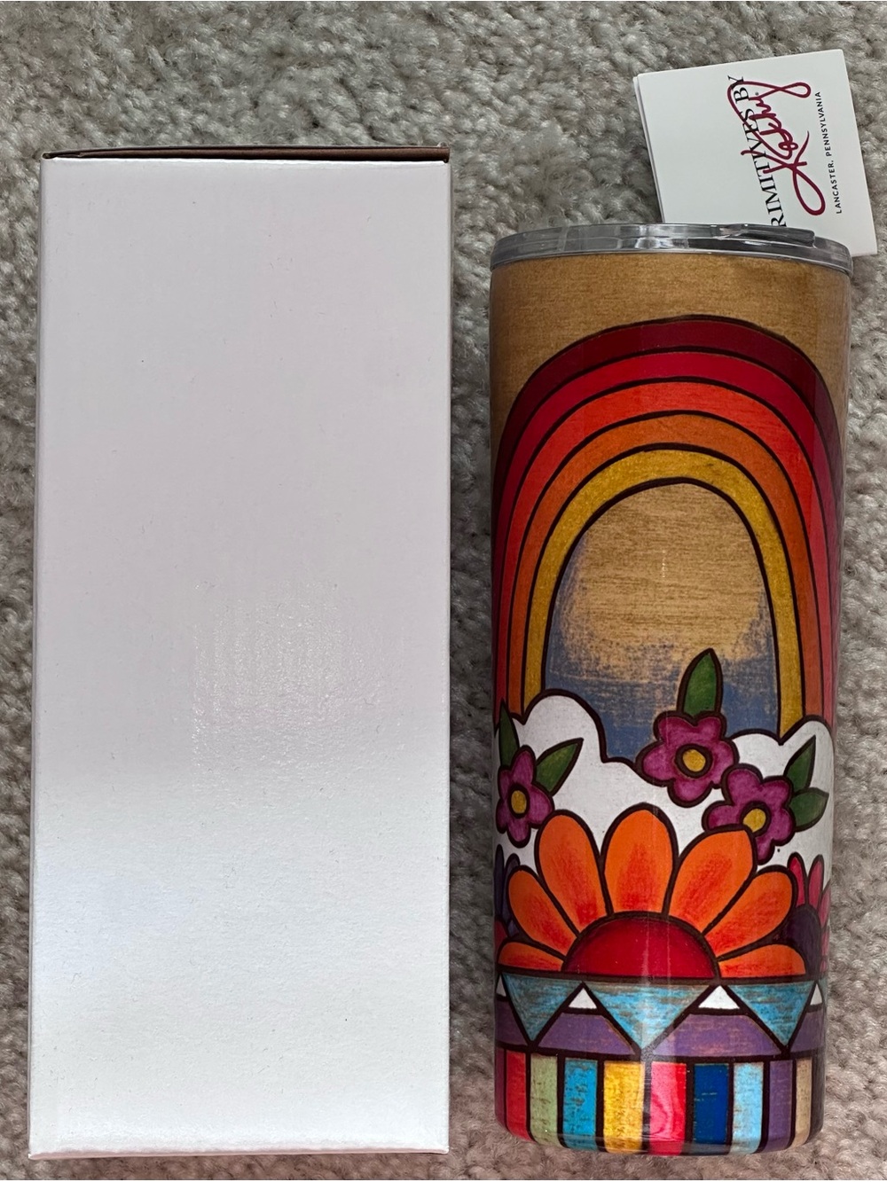 Primitives By Kathy - Coffee Tumbler “Happy”